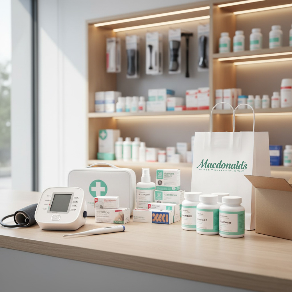 Online Medical Supplies Shelves Display