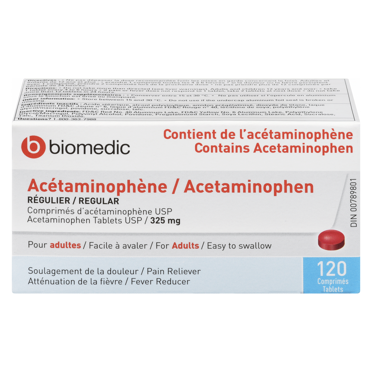  Acetaminophen 325Mg Caplet Bio (120Ca) 