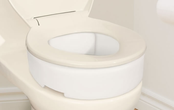 Raised Toilet Seat 3.5" with hinge - Aquasense